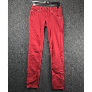 Rock Revival Holly Skinny Burgundy Red Stretch Jeans Women’s Size 26